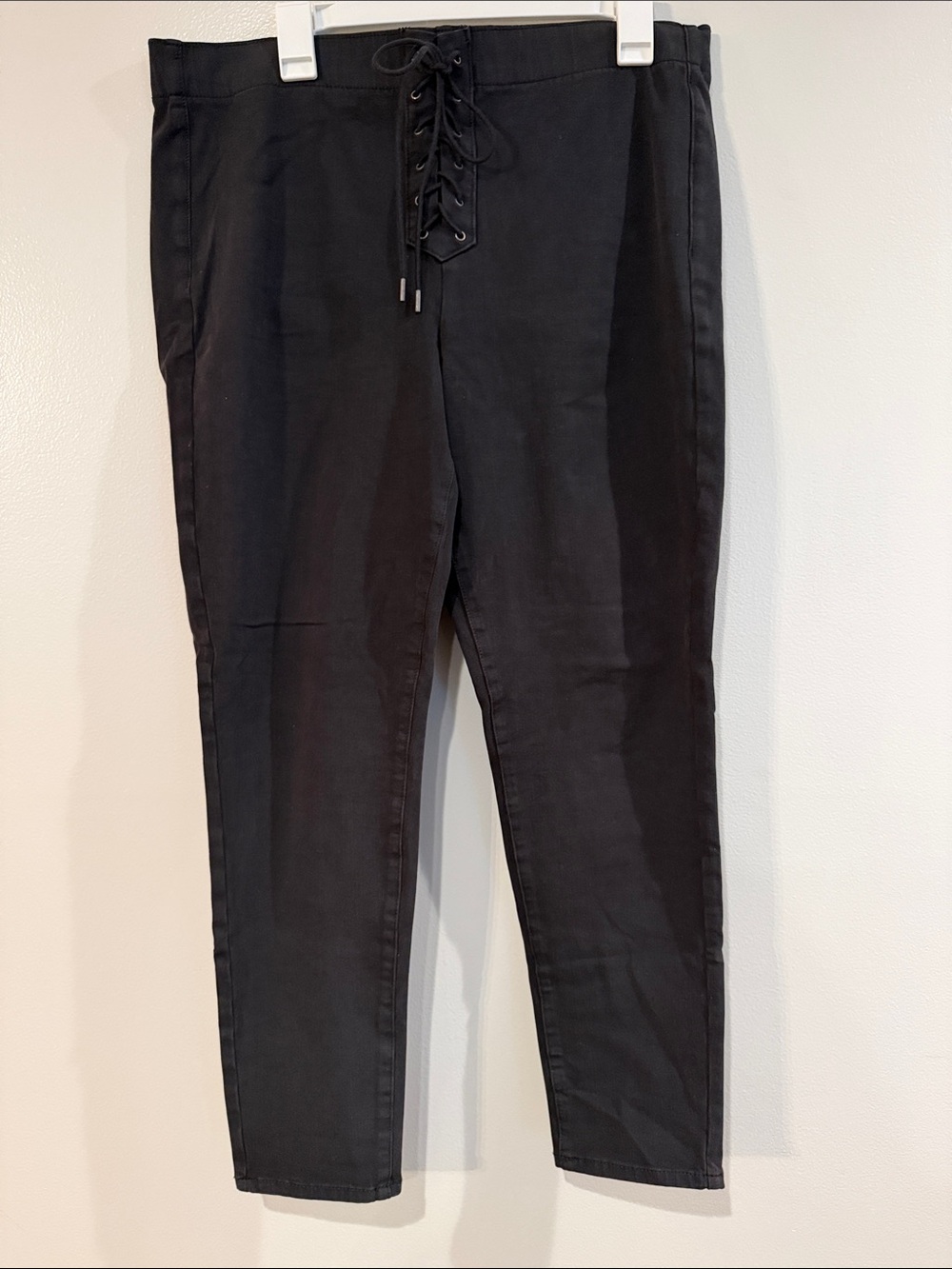 American Eagle Outfitters Black Lace-Up Skinny Pants